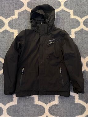 Marmot kids Black Hooded Shell Jacket